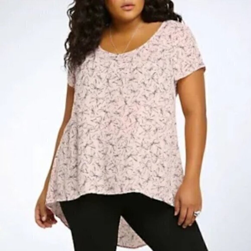 [Torrid]  Bow Hi-Low Blouse - Size 2